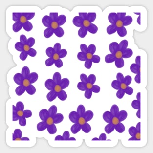 Purple Flowers Watercolor Sticker